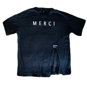 Merci Graphic Tee in Black